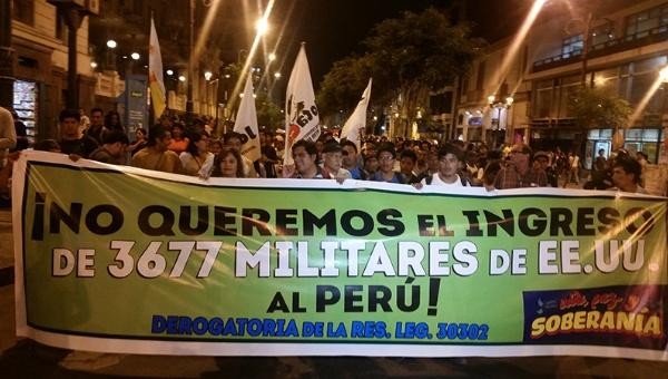 Güney Amerika ülkesinde ABD askeri varlığına karşı eylemler | Fotoğraf: Telesur / Rael Mora