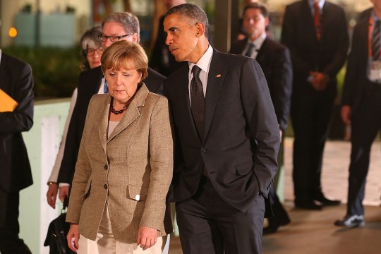 President Barack Obama and Chancellor Angela Merkel (Chris Hyde/Getty Images)