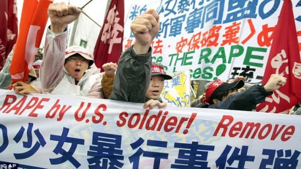 US soldiers Japan rape