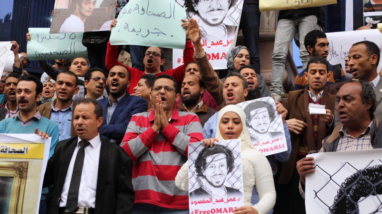 Mısır: Basın Sendikası’ndan Tutsak Gazeteciler İçin Protesto Gösterisi